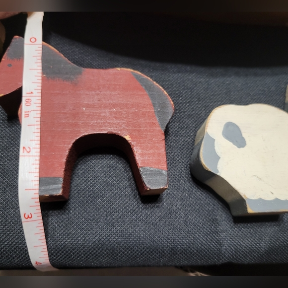 Noah's Ark Figurine Set Wooden Animal Figures with Metal Ark htf - Picture 15 of 16